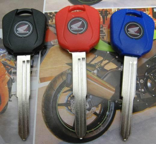 Motorcycle blank replacement key uncut fit honda cbr f4 xx red black blue k 1pcs