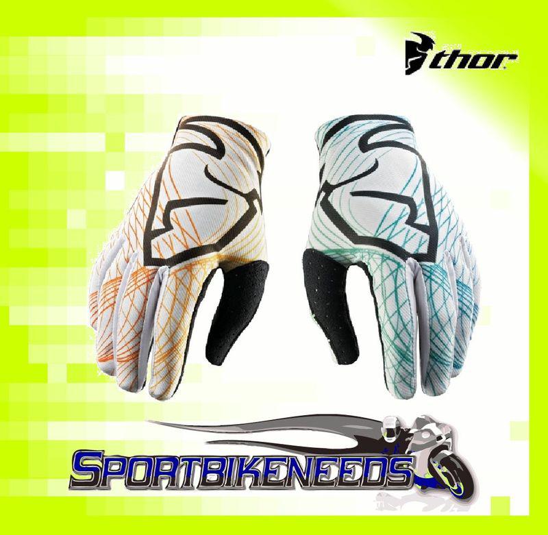 Thor 2012 void gloves r orange l green white x-large xl