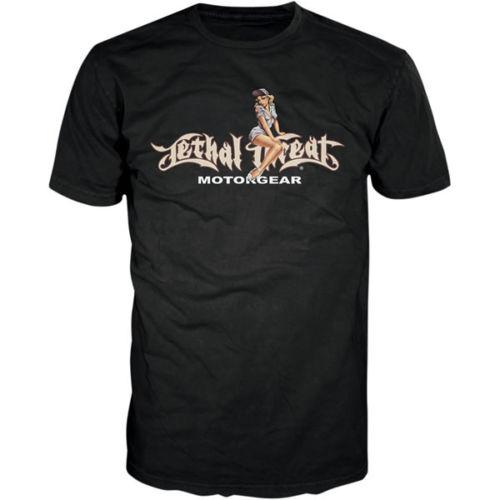 Lethal threat spark plug pin up t-shirt black