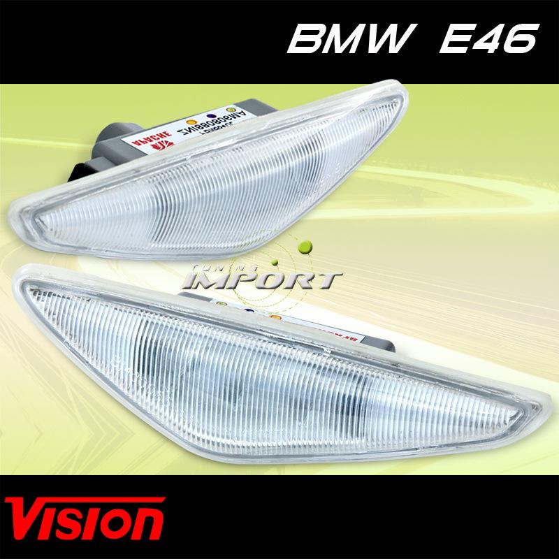 Bmw 03-06 e46 325i/325ci/330i/330ci 2dr vision clear side marker signal lights