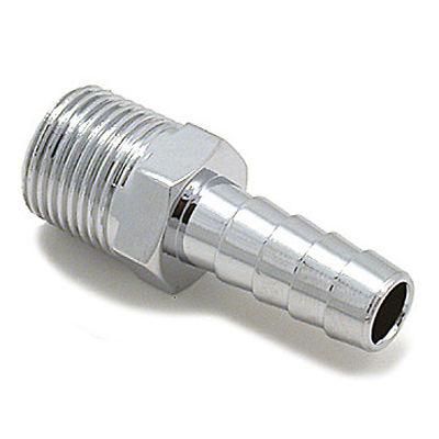 Spectre 5945 hose fitting 3/8" npt to 3/8" hose chrome