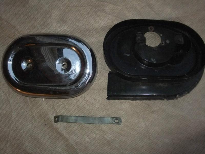 Harley davidson chrome air cleaner and cover, mounting plate