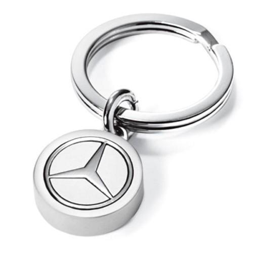 New genuine mercedes silver slider key ring chain