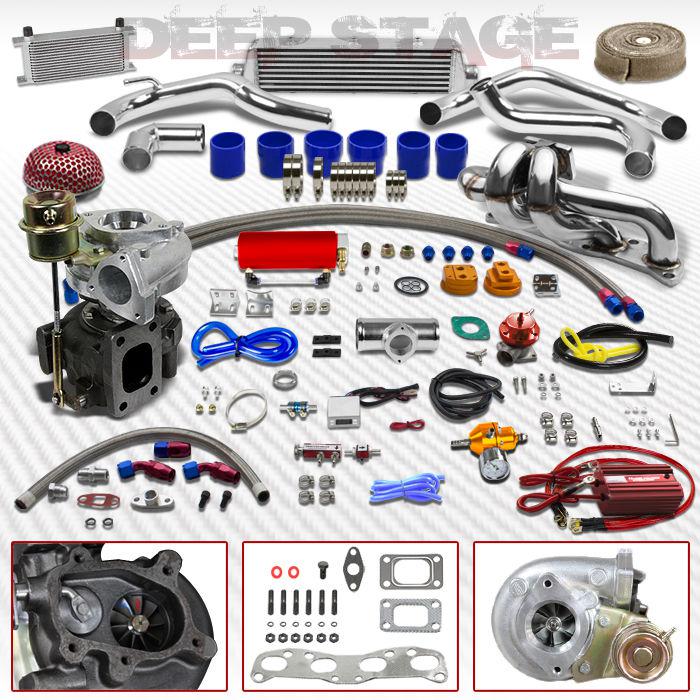 T25/t28 17pc turbo kit with intercooler+manifold+wastegate 89-98 240sx s13 ca18