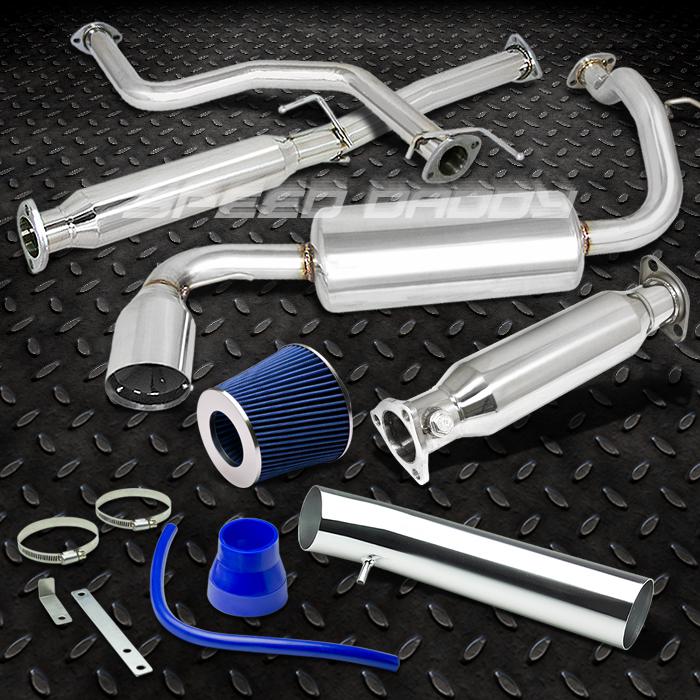 4-2-1 racing header manifold+piping exhaust+short ram air intake civic eg eh ej