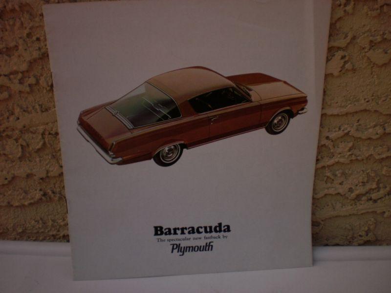 1965 plymouth barracuda sales brochure