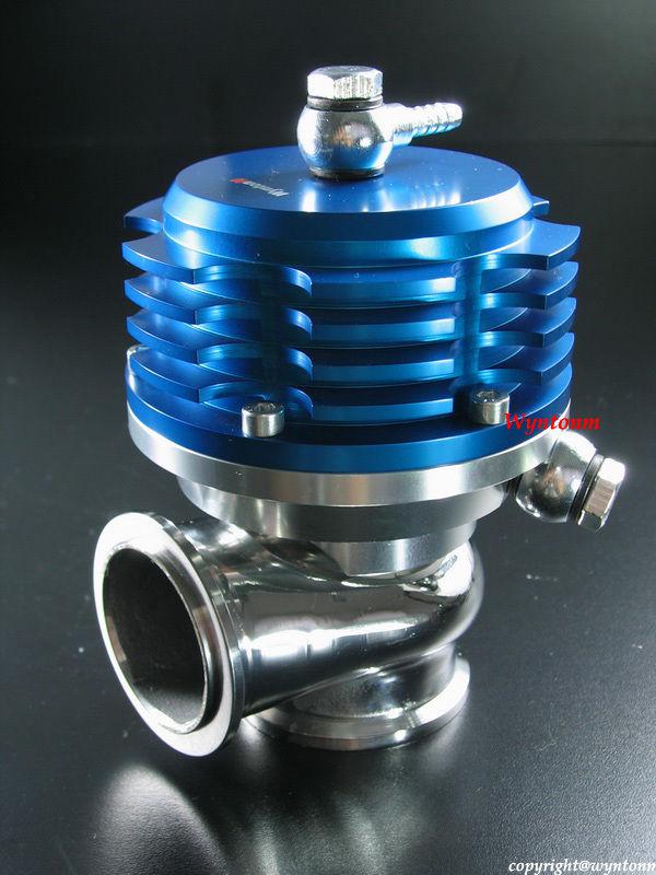 44mm turbo stainless steel wastegate waste gate dump valve 30 psi blue  a30