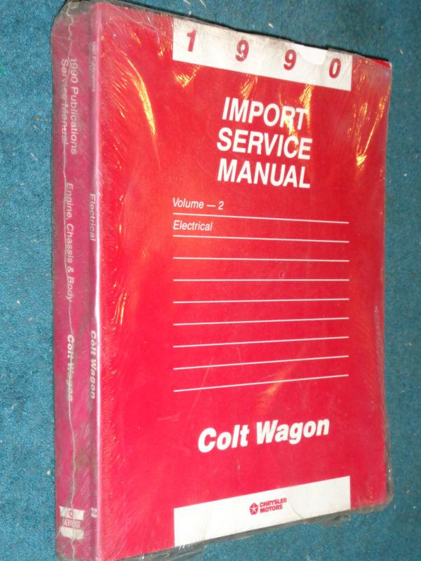 1990 dodge colt wagon shop manual set / new original books!!