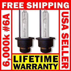 Pair 6000k hid xenon bulbs d2s d2r d2c headlight replacement bulb 6000 k 35w #6a