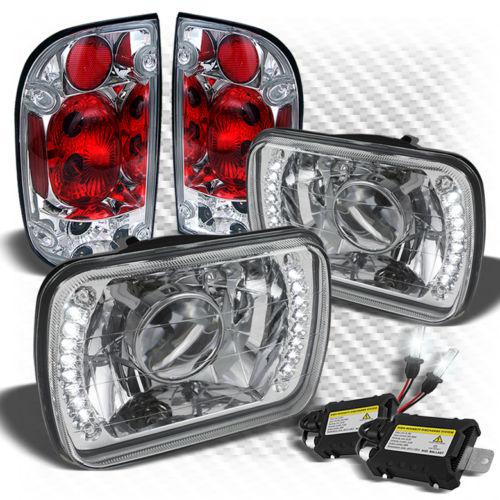 95-96 tacoma pro headlights w/super-led + altezza style tail lights + 6k hid kit