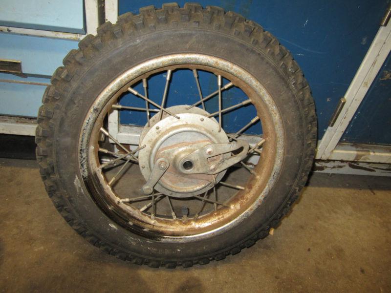 Rupp roadster 2 front wheel 12" w brake hub spoke tire mini bike scrambler