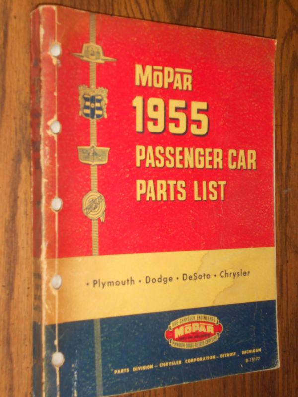 1955 / dodge chrysler plymouth desoto parts catalog / original book!