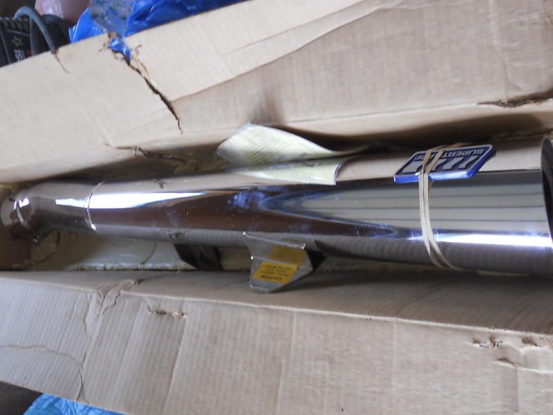 Nos supertrapp chrome muffler megaphone kawasaki kz750 gpz750 4msm-60751c