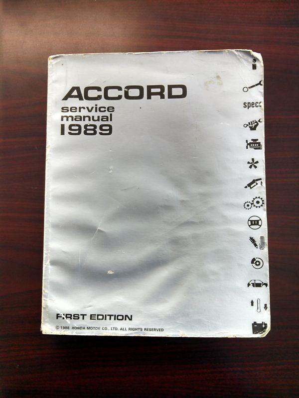 1989 honda accord coupe hatchback sedan factory print service manual good cond