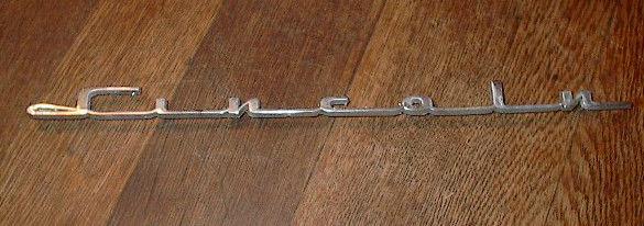 1956 lincoln script emblem  14 7/8" driver quality 55