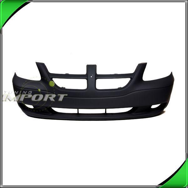 01-04 caravan front bumper cover replacement gray plastic non-prime w/o fog hole