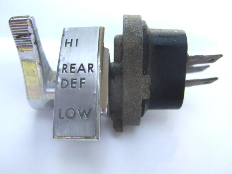 Hi low speed rear defroster switch littelfuse inc. part no. 1376423  1940s 1950s
