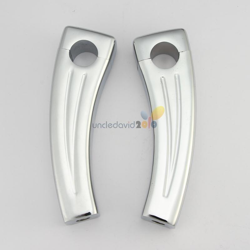 7" chrome handlebar risers for shadow 750 vtx1300 vulcan 900 v-star 650 1100