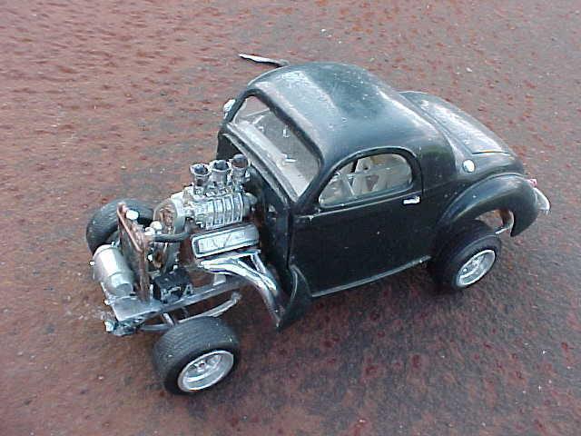 Genuine vintage model car build-up hot rat rod gasser dragster very cool rare!!