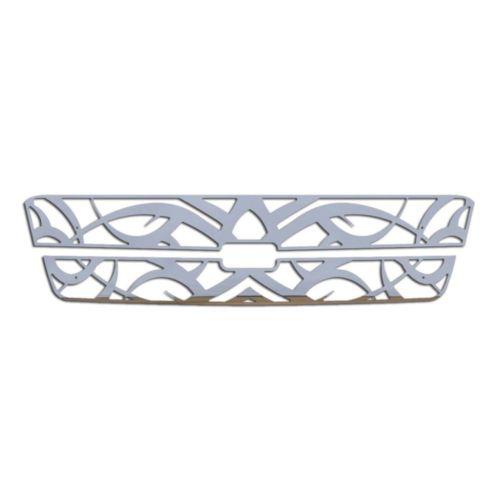 Chevy silverado 1500 03-05 stainless tribal front metal grille trim cover insert