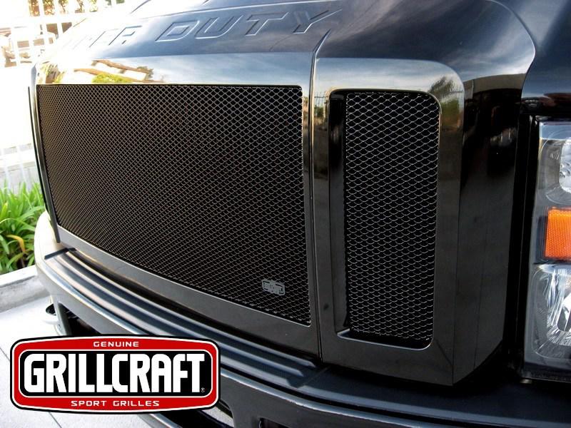 2008-2010 ford fx4 f450 super duty grillcraft black grille mx 3pc grill set