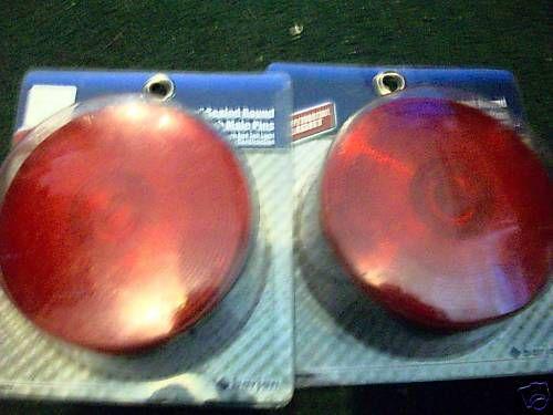 2~ red 4" sealed round light w/male pins stop/turn/tail