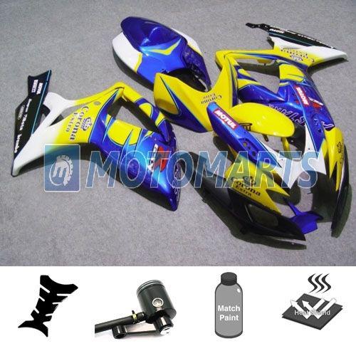 Bundle inj fairing w/ brake fluid pot for suzuki gsx r 600 750 k6 06 07 gsxr ab