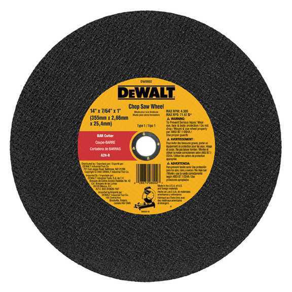 Dewalt tools dew dw8002 - grinding wheel, 14"" x 7/64"" x 1""