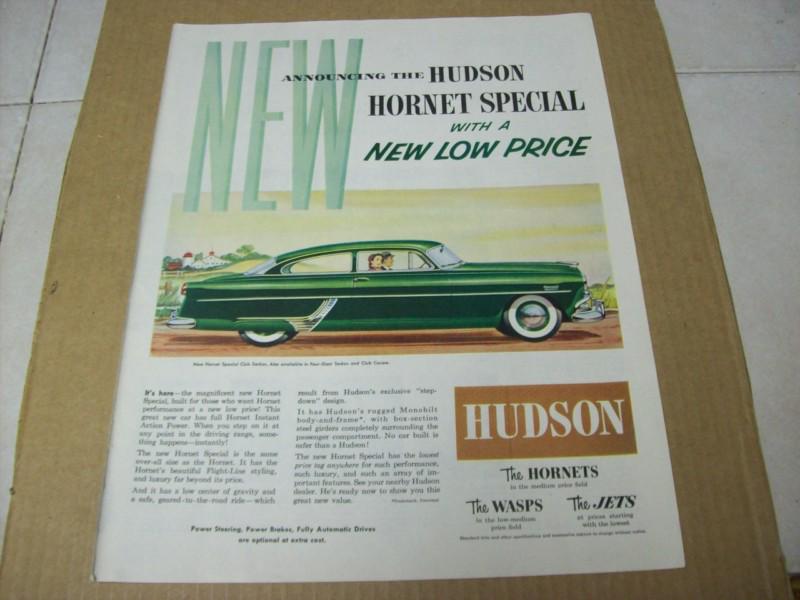 1954 hudson hornet special club sedan  advertisement, vintage  ad
