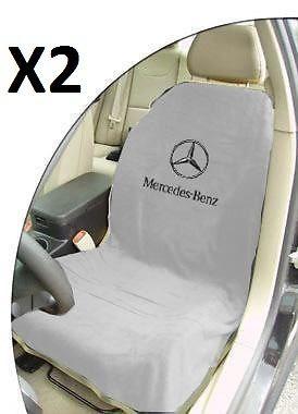 New mercedes benz seat armour seat towel cover grey set of 2 (pair)