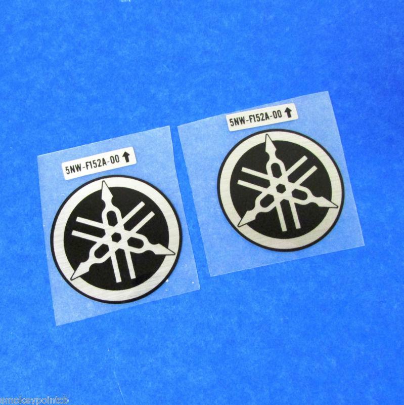 New set 35mm 1-3/8" yamaha metallic tuning fork decals cafe bobber zuma    e0418