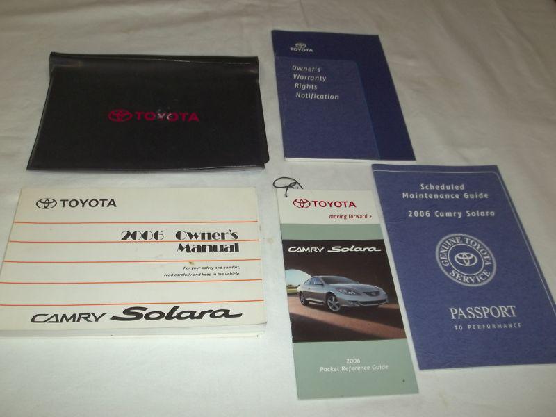 2006 toyota camry solara owner manual 5/pc.set & black toyota factory case