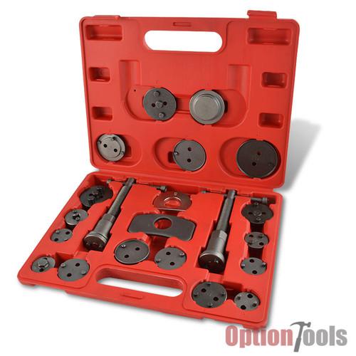 22pc universal caliper disc brake wind back pad piston compressor tool kit set