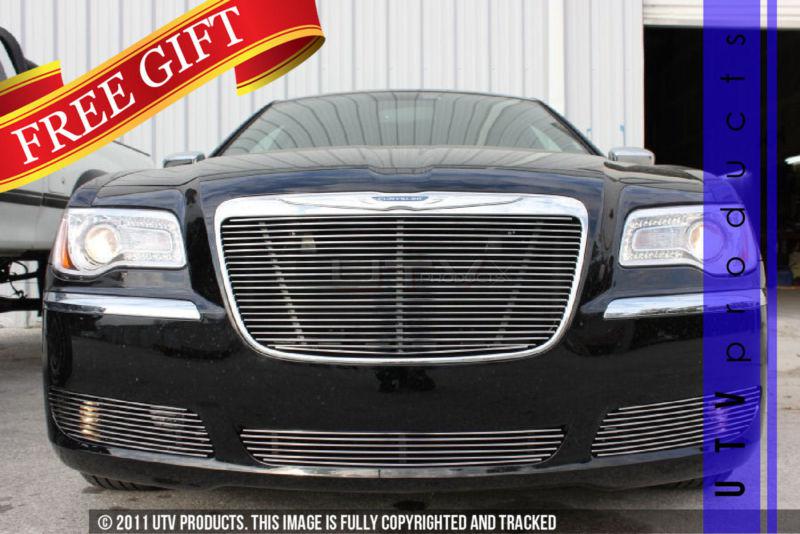 2011 - 2013 chrylser 300 & 300c 4pc combo chrome billet grille kit w/replacement