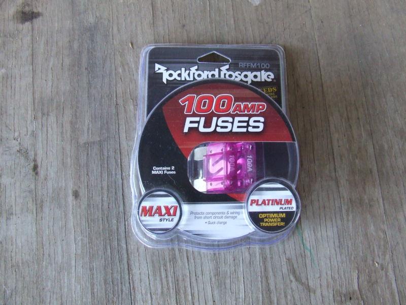 Rockford fosgate rffm100 100 amp maxi fuse platinum plated 2 pack