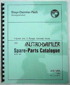 Puch austro-daimler maxi plus moped parts manual 1984