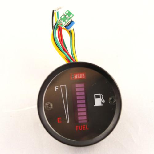 52mm 12v blue led fuel gauge clock for car/motorcycle/truck 