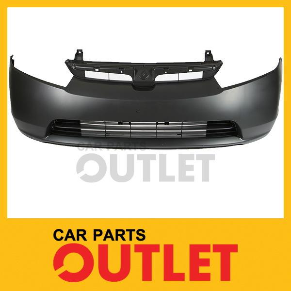 06 07 08 honda civic 4dr front bumper cover hybrid dx lx ex primed black plastic