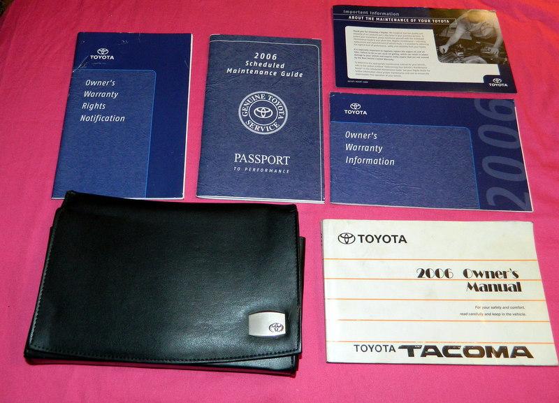 2006 06 toyota tacoma owner's owners manual guide book oem handbook