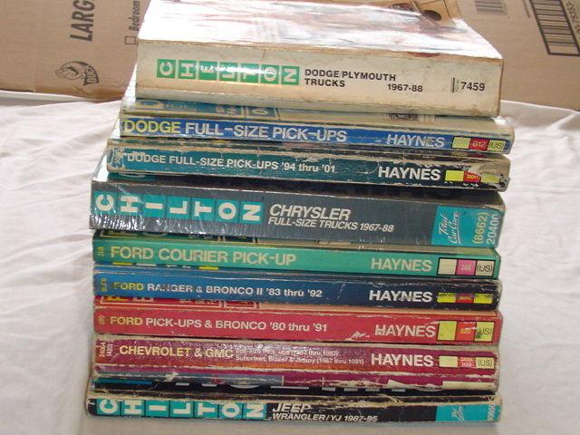 Lot of 9 truck 4x4 repair manuals chilton's haynes 1967-2001 ford dodge gmc che