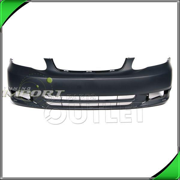 03-04 toyota corolla front bumper fascia cover primed blk plastic capa certified