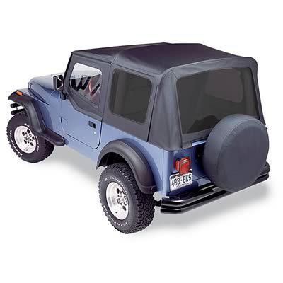 Bestop soft top sailcloth replace-a-top cloth black tinted windows jeep wrangler