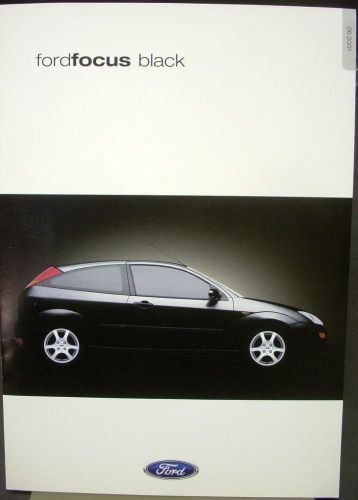 2001 ford focus black united kingdom england sales brochure