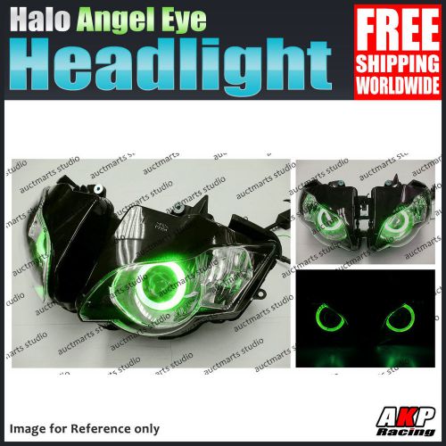 For honda cbr 1000 rr 08-11 09 10 halo angel eye led headlight assembly green gs