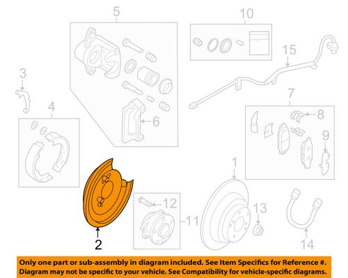 Subaru oem 08-14 tribeca rear brakes-brake backing plate 26704xa0009e