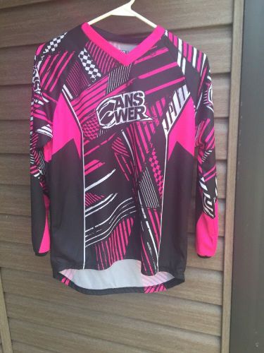 Ans wer girls xl pink youth large long sleeve riding shirt