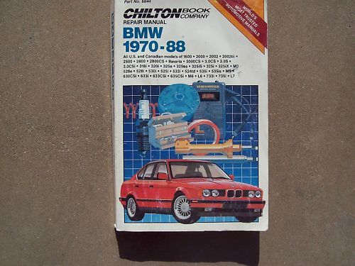 Chiltons repair manual-bmw-1970 thru 1988-us &amp; canada