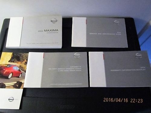 2004 nissan maxima owners manuals and guide books in v.g.condition