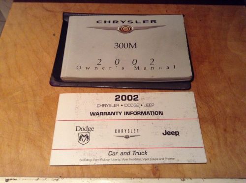 2002 chrysler 300m owners manual oem