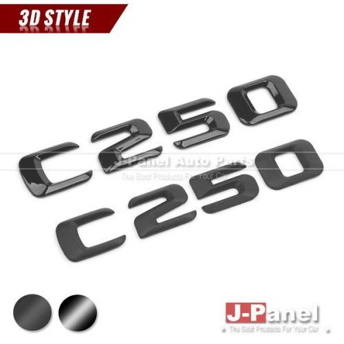 Black c250 rear boot trunk 2014-on number emblem badge mercedes benz c class